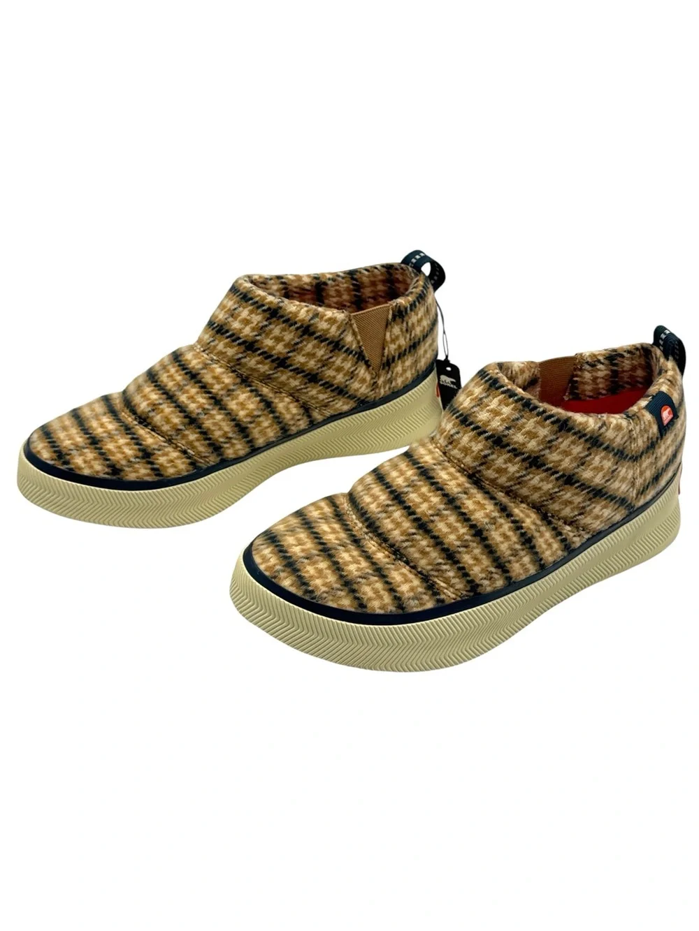 SOREL Out N About IV Mini Puffy Boots Plaid Insulated Women's Size 9.5